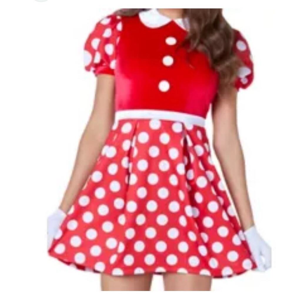 Disney Mickey & Friends Costume Minnie Mouse Dress Womens Small 1767